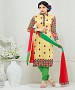 NEW ARRIVAL YELLOW AND GREEN STRAIGHT SUIT @ 31% OFF Rs 1730.00 Only FREE Shipping + Extra Discount - Cotton Suit, Buy Cotton Suit Online, Straight Salwar Suit, Semi Stiched Suit, Buy Semi Stiched Suit,  online Sabse Sasta in India - Salwar Suit for Women - 9271/20160520