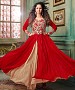 NEW ARRIVAL RED & BEIGE ANARKALI SUIT @ 31% OFF Rs 2100.00 Only FREE Shipping + Extra Discount - Georgette Suits, Buy Georgette Suits Online, Anarkali Salwar Suit, Semi Stiched Suit, Buy Semi Stiched Suit,  online Sabse Sasta in India - Salwar Suit for Women - 9278/20160520
