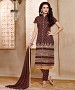 NEW ARRIVAL BROWN STRAIGHT SUIT @ 31% OFF Rs 926.00 Only FREE Shipping + Extra Discount - Cotton Suit, Buy Cotton Suit Online, Straight Salwar Suit, Semi Stiched Suit, Buy Semi Stiched Suit,  online Sabse Sasta in India -  for  - 9288/20160520