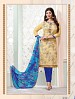 Heavy Cream Cotton Salwar Kameez @ 31% OFF Rs 926.00 Only FREE Shipping + Extra Discount - Cotton Suit, Buy Cotton Suit Online, Semi-stitched Suit, Ayesha Takia Suit, Buy Ayesha Takia Suit,  online Sabse Sasta in India - Salwar Suit for Women - 6322/20160210