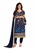 Heavy Navy Blue Chanderi Cotton Salwar Kameez @ 31% OFF Rs 1050.00 Only FREE Shipping + Extra Discount - Cotton Suit, Buy Cotton Suit Online, Semi-stitched Suit, Straight suit, Buy Straight suit,  online Sabse Sasta in India - Salwar Suit for Women - 6353/20160210