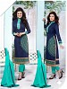 Heavy Navy Blue Chanderi Cotton Salwar Kameez @ 31% OFF Rs 1050.00 Only FREE Shipping + Extra Discount - Cotton Suit, Buy Cotton Suit Online, Semi-stitched Suit, Straight suit, Buy Straight suit,  online Sabse Sasta in India - Salwar Suit for Women - 6358/20160210