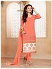 Heavy Peach Glace Cotton Salwar Kameez @ 31% OFF Rs 1421.00 Only FREE Shipping + Extra Discount - Cotton Suit, Buy Cotton Suit Online, Semi-stitched Suit, Straight suit, Buy Straight suit,  online Sabse Sasta in India -  for  - 6364/20160210