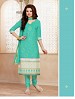 Heavy Aqua Glace Cotton Salwar Kameez @ 31% OFF Rs 1421.00 Only FREE Shipping + Extra Discount - Cotton Suit, Buy Cotton Suit Online, Semi-stitched Suit, Straight suit, Buy Straight suit,  online Sabse Sasta in India -  for  - 6365/20160210