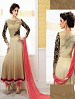 New Attractive Beige And Peach Anarkali Suit @ 31% OFF Rs 1297.00 Only FREE Shipping + Extra Discount - Georgette Suit, Buy Georgette Suit Online, Semi-stitched Suit, Anarkali suit, Buy Anarkali suit,  online Sabse Sasta in India -  for  - 6377/20160210