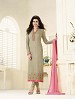 GREY GEORGETTE STRAIGHT SUIT @ 31% OFF Rs 2100.00 Only FREE Shipping + Extra Discount - Georgette Suit, Buy Georgette Suit Online, Semi-stitched Suit, Straight suit, Buy Straight suit,  online Sabse Sasta in India -  for  - 6404/20160210