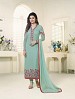 SKY GEORGETTE STRAIGHT SUIT @ 31% OFF Rs 2100.00 Only FREE Shipping + Extra Discount - Georgette Suit, Buy Georgette Suit Online, Semi-stitched Suit, Straight suit, Buy Straight suit,  online Sabse Sasta in India - Salwar Suit for Women - 6405/20160210