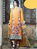 ORANGE GEORGETTE STRAIGHT SUIT @ 31% OFF Rs 2100.00 Only FREE Shipping + Extra Discount - Faux Georgette, Buy Faux Georgette Online, Semi-stitched Suit, Straight suit, Buy Straight suit,  online Sabse Sasta in India - Salwar Suit for Women - 6585/20160220