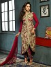 New Attractive Red Straight Suit @ 31% OFF Rs 3027.00 Only FREE Shipping + Extra Discount - Faux Georgette, Buy Faux Georgette Online, Semi-stitched Suit, Straight suit, Buy Straight suit,  online Sabse Sasta in India - Salwar Suit for Women - 6600/20160220