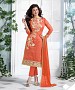 New Attractive Orange Straight Suit @ 31% OFF Rs 1173.00 Only FREE Shipping + Extra Discount - Chanderi Silk Suit, Buy Chanderi Silk Suit Online, Straight Salwar Suit, Semi Stiched Suit, Buy Semi Stiched Suit,  online Sabse Sasta in India - Salwar Suit for Women - 8003/20160325