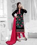 New Attractive Black Straight Suit @ 31% OFF Rs 1173.00 Only FREE Shipping + Extra Discount - Chanderi Silk Suit, Buy Chanderi Silk Suit Online, Straight Salwar Suit, Semi Stiched Suit, Buy Semi Stiched Suit,  online Sabse Sasta in India - Salwar Suit for Women - 8004/20160325