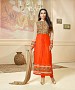 New Attractive Orange Straight Suit @ 31% OFF Rs 1421.00 Only FREE Shipping + Extra Discount - Georgette Suits, Buy Georgette Suits Online, Straight Salwar Suit, Semi Stiched Suit, Buy Semi Stiched Suit,  online Sabse Sasta in India - Salwar Suit for Women - 8989/20160505