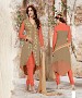 Designer Peach And Beige Straight Suit @ 31% OFF Rs 1112.00 Only FREE Shipping + Extra Discount - Cotton Suit, Buy Cotton Suit Online, Straight Salwar Suit, Semi Stiched Suit, Buy Semi Stiched Suit,  online Sabse Sasta in India - Salwar Suit for Women - 8990/20160505