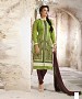 Designer Green And Brown Straight Suit @ 31% OFF Rs 1112.00 Only FREE Shipping + Extra Discount - Cotton Suit, Buy Cotton Suit Online, Straight Salwar Suit, Semi Stiched Suit, Buy Semi Stiched Suit,  online Sabse Sasta in India -  for  - 8995/20160505
