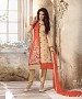 Designer Orange And Beige Straight Suit @ 31% OFF Rs 1112.00 Only FREE Shipping + Extra Discount - Cotton Suit, Buy Cotton Suit Online, Straight Salwar Suit, Semi Stiched Suit, Buy Semi Stiched Suit,  online Sabse Sasta in India -  for  - 8999/20160505