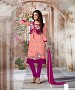 Designer Peach And Pink Straight Suit @ 31% OFF Rs 1112.00 Only FREE Shipping + Extra Discount - Cotton Suit, Buy Cotton Suit Online, Straight Salwar Suit, Semi Stiched Suit, Buy Semi Stiched Suit,  online Sabse Sasta in India -  for  - 9001/20160505