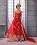 RED EMBROIDERED NET ANARKALI SUIT @ 31% OFF Rs 3522.00 Only FREE Shipping + Extra Discount - lehangas, Buy lehangas Online, anarkali Salwar suit, partywear suit, Buy partywear suit,  online Sabse Sasta in India -  for  - 9078/20160505
