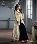 BLACK AND CREAM EMBROIDERED GEORGETTE ANARKALI SUIT @ 31% OFF Rs 2966.00 Only FREE Shipping + Extra Discount - chanderi, Buy chanderi Online, STRAIGHT SUIT, partywear suit, Buy partywear suit,  online Sabse Sasta in India -  for  - 9082/20160505