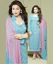SKY AND PINK EMBROIDERED PURE CHIFFON STRAIGHT SUIT @ 31% OFF Rs 1606.00 Only FREE Shipping + Extra Discount - chiffon Suit, Buy chiffon Suit Online, STRAIGHT SUIT, partywear suit, Buy partywear suit,  online Sabse Sasta in India -  for  - 9116/20160505