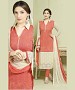 ORANGE AND CREAM EMBROIDERED PURE CHIFFON STRAIGHT SUIT @ 31% OFF Rs 1606.00 Only FREE Shipping + Extra Discount - chiffon Suit, Buy chiffon Suit Online, STRAIGHT SUIT, partywear suit, Buy partywear suit,  online Sabse Sasta in India - Salwar Suit for Women - 9118/20160505
