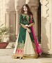 GREEN & CREAM EMBROIDERED BANGLORI SILK ANARKALI SUIT @ 31% OFF Rs 4449.00 Only FREE Shipping + Extra Discount - Georgette Suits, Buy Georgette Suits Online, Anarkali Salwar Suit, Semi Stiched Suit, Buy Semi Stiched Suit,  online Sabse Sasta in India -  for  - 9320/20160520