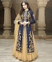 NAVY BLUE & CREAM EMBROIDERED BANGLORI SILK STRAIGHT SUIT @ 31% OFF Rs 4449.00 Only FREE Shipping + Extra Discount - Banglori Silk, Buy Banglori Silk Online, Anarkali Salwar Suit, Semi Stiched Suit, Buy Semi Stiched Suit,  online Sabse Sasta in India -  for  - 9324/20160520