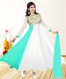 WHITE & AQUA EMBROIDERED GEORGETTE ANARKALI SUIT @ 31% OFF Rs 1235.00 Only FREE Shipping + Extra Discount - Georgette Suits, Buy Georgette Suits Online, Anarkali Salwar Suit, Semi Stiched Suit, Buy Semi Stiched Suit,  online Sabse Sasta in India -  for  - 9337/20160520