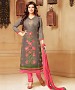 GREY & PINK EMBROIDERED COTTON STRAIGHT SUIT @ 31% OFF Rs 1235.00 Only FREE Shipping + Extra Discount - Cotton Suit, Buy Cotton Suit Online, Straight Salwar Suit, Semi Stiched Suit, Buy Semi Stiched Suit,  online Sabse Sasta in India -  for  - 9344/20160520