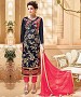 NAVY BLUE & PINK EMBROIDERED GEORGETTE STRAIGHT SUIT @ 31% OFF Rs 1915.00 Only FREE Shipping + Extra Discount - Georgette Suits, Buy Georgette Suits Online, Straight Salwar Suit, Semi Stiched Suit, Buy Semi Stiched Suit,  online Sabse Sasta in India - Salwar Suit for Women - 9347/20160520