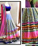 SKY BLUE AND PINK THREDWORK NYLON NET LEHENGA @ 31% OFF Rs 3398.00 Only FREE Shipping + Extra Discount - saree, Buy saree Online, Designer  lehangas, desiner net lehangas, Buy desiner net lehangas,  online Sabse Sasta in India - Lehengas for Women - 9862/20160520