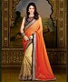ORANGE THREDWORK CHIFFONE SAREE @ 31% OFF Rs 1606.00 Only FREE Shipping + Extra Discount - saree, Buy saree Online, georgette saree, deasiner  saree, Buy deasiner  saree,  online Sabse Sasta in India - Sarees for Women - 9878/20160520