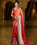 ORANGE AND RED THREDWORK 60GM PEDDING GEORGETTE SAREE @ 31% OFF Rs 1730.00 Only FREE Shipping + Extra Discount - saree, Buy saree Online, georgette saree, deasiner  saree, Buy deasiner  saree,  online Sabse Sasta in India - Sarees for Women - 9884/20160520