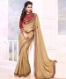 BEIGE THREDWORK GEORGETTE SAREE @ 31% OFF Rs 1915.00 Only FREE Shipping + Extra Discount - saree, Buy saree Online, georgette saree, deasiner  saree, Buy deasiner  saree,  online Sabse Sasta in India - Sarees for Women - 9889/20160520