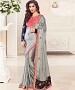 GREY THREDWORK GEORGETTE SAREE @ 31% OFF Rs 2224.00 Only FREE Shipping + Extra Discount - saree, Buy saree Online, georgette saree, deasiner  saree, Buy deasiner  saree,  online Sabse Sasta in India - Sarees for Women - 9890/20160520