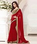 RED THREDWORK GEORGETTE SAREE @ 31% OFF Rs 1853.00 Only FREE Shipping + Extra Discount - saree, Buy saree Online, georgette saree, deasiner  saree, Buy deasiner  saree,  online Sabse Sasta in India - Sarees for Women - 9893/20160520