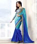 BLUE THREDWORK GEORGETTE SAREE @ 31% OFF Rs 1977.00 Only FREE Shipping + Extra Discount - saree, Buy saree Online, georgette saree, deasiner  saree, Buy deasiner  saree,  online Sabse Sasta in India - Sarees for Women - 9894/20160520
