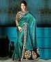 AQUA THREDWORK GEORGETTE SAREE @ 31% OFF Rs 1915.00 Only FREE Shipping + Extra Discount - saree, Buy saree Online, georgette saree, deasiner  saree, Buy deasiner  saree,  online Sabse Sasta in India - Sarees for Women - 9906/20160520