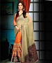 BEIGE AND ORANGE THREDWORK GEORGETTE SAREE @ 31% OFF Rs 2471.00 Only FREE Shipping + Extra Discount - saree, Buy saree Online, georgette saree, deasiner  saree, Buy deasiner  saree,  online Sabse Sasta in India - Sarees for Women - 9907/20160520