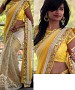 CREAM & YELLOW MULTY WORK GEORGETTE & RUSSAL NET HALF AND HALF BOLLYWOOD DESIGNER SAREE @ 31% OFF Rs 2100.00 Only FREE Shipping + Extra Discount - saree, Buy saree Online, georgette saree, deasiner  saree, Buy deasiner  saree,  online Sabse Sasta in India - Sarees for Women - 9972/20160520