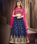 PINK & NAVY EMBROIDERED BANGLORI  SILK  DESIGNER LEHENGA @ 31% OFF Rs 4943.00 Only FREE Shipping + Extra Discount - Lehenga, Buy Lehenga Online, Designer  lehanga, Designer net lehanga, Buy Designer net lehanga,  online Sabse Sasta in India - Lehengas for Women - 9645/20160520