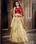 RED & CREAM EMBROIDERED BANGLORI  SILK  DESIGNER LEHENGA @ 31% OFF Rs 4943.00 Only FREE Shipping + Extra Discount - Lehenga, Buy Lehenga Online, Designer  lehanga, Designer net lehanga, Buy Designer net lehanga,  online Sabse Sasta in India - Lehengas for Women - 9646/20160520