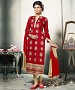 MAROON AND CREAM EMBROIDERED COTTON DRESS MATEIRIAL @ 31% OFF Rs 1112.00 Only FREE Shipping + Extra Discount - suits, Buy suits Online, STRAIGHT SUIT, cotton suits, Buy cotton suits,  online Sabse Sasta in India -  for  - 9666/20160520