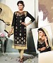 BLACK AND CREAM EMBROIDERED COTTON DRESS MATEIRIAL @ 31% OFF Rs 1112.00 Only FREE Shipping + Extra Discount - suits, Buy suits Online, STRAIGHT SUIT, cotton suits, Buy cotton suits,  online Sabse Sasta in India - Salwar Suit for Women - 9676/20160520