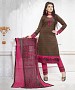 BROWN AND PINK EMBROIDERED COTTON DRESS MATEIRIAL @ 31% OFF Rs 1050.00 Only FREE Shipping + Extra Discount - suits, Buy suits Online, STRAIGHT SUIT, cotton suits, Buy cotton suits,  online Sabse Sasta in India -  for  - 9710/20160520