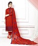 RED EMBROIDERED COTTON DRESS MATEIRIAL @ 31% OFF Rs 1050.00 Only FREE Shipping + Extra Discount - Cotton Suit, Buy Cotton Suit Online, Printed Suit, STRAIGHT SUIT, Buy STRAIGHT SUIT,  online Sabse Sasta in India -  for  - 9711/20160520