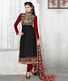 Black Embroidery Chanderi Cotton Dress Material @ 31% OFF Rs 1050.00 Only FREE Shipping + Extra Discount - Chanderi Cotton Suit, Buy Chanderi Cotton Suit Online, EMBROIDERED Suit, STRAIGHT SUIT, Buy STRAIGHT SUIT,  online Sabse Sasta in India - Salwar Suit for Women - 9716/20160520