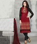 Maroon Embroidery Chanderi Cotton Dress Material @ 31% OFF Rs 1050.00 Only FREE Shipping + Extra Discount - Chanderi Cotton Suit, Buy Chanderi Cotton Suit Online, EMBROIDERED Suit, STRAIGHT SUIT, Buy STRAIGHT SUIT,  online Sabse Sasta in India - Salwar Suit for Women - 9717/20160520