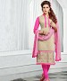 Beige & Pink Embroidery Chanderi Cotton Dress Material @ 31% OFF Rs 1050.00 Only FREE Shipping + Extra Discount - Chanderi Cotton Suit, Buy Chanderi Cotton Suit Online, EMBROIDERED Suit, STRAIGHT SUIT, Buy STRAIGHT SUIT,  online Sabse Sasta in India -  for  - 9727/20160520