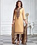 Beige & Brown Embroidery Chanderi Cotton Dress Material @ 31% OFF Rs 1050.00 Only FREE Shipping + Extra Discount - Chanderi Cotton Suit, Buy Chanderi Cotton Suit Online, EMBROIDERED Suit, STRAIGHT SUIT, Buy STRAIGHT SUIT,  online Sabse Sasta in India -  for  - 9728/20160520