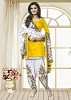Yellow & Off White Printed Polly Cotton Dress Material @ 31% OFF Rs 679.00 Only FREE Shipping + Extra Discount - Printed Suit, Buy Printed Suit Online, Patiyala Suit, STRAIGHT SUIT, Buy STRAIGHT SUIT,  online Sabse Sasta in India - Salwar Suit for Women - 9739/20160520